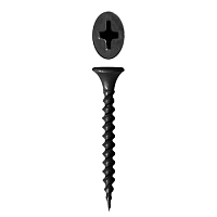 Саморез гипсокартон/металл 3.5х25 черный | код screw-GM-25-sht | Крепдил