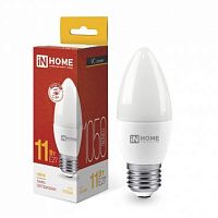 Лампа светодиодная LED-СВЕЧА-VC 11Вт свеча 3000К тепл. бел. E27 1050лм 230В | код 4690612020488 | IN HOME