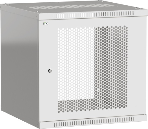 ITK Шкаф LINEA WE 9U 600х600мм дверь перфорированная серый | код LWE3-09U66-PF | IEK