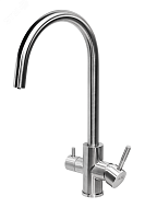 Смеситель для мойки ПСМ-300-11 STEEL нержавеющая сталь AISI-304с подключением фильтра тип См-МОЦБА | код PSM-300-11 | PROFSAN