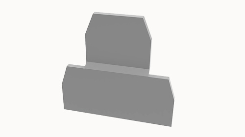 D-PCKK2.5-01P-11-00Z(H) Заглушка торцевая, для клеммных блоков PCKK2.5-01P-11-00AH, серый изол. | код 11060000007 | DEGSON