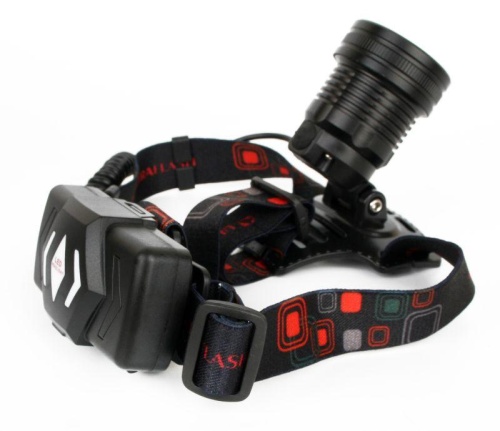 Фонарь аккумуляторный налобный E1335 2LED 4Вт фокус 4 режима аккум. 3.7В метал. черн. (бокс) Ultraflash 13905 фото 6