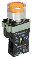 Кнопка управления LAY5-BW3561 с подсветкой желтая | код BBT50-BW-K05 | IEK