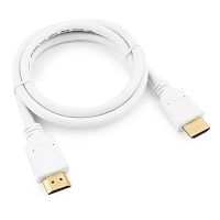 Кабель HDMI Cablexpert CC-HDMI4-W-1M, 1м, v2.0, 19M/19M, белый, позол.разъемы, экран, пакет | код CC-HDMI4-W-1M | Cablexpert