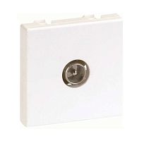 Connect Плата с TV разъемом папа винты 45х45мм алюминий | код K120A-8 | Simon