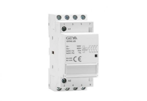 Контактор модульный GYHC-4P, 25A, 4NO, 24VDC, 4M | код GYHC2540024 | GEYA