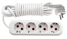 Удлинитель бытовой с заземлением ПВС (3х0,75) 4 гн | код 83235 | РОС