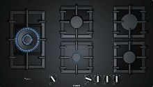 Газовая варочная поверхность Bosch Serie 6 PPS9A6B90 черный | код 1977084 | BOSCH