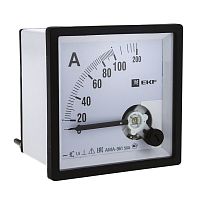 Амперметр AMA-961 аналоговый на панель (96х96) квадратный вырез 300А трансф, подкл, | код ama-961-300 | EKF