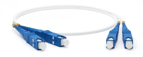 Патч-корд волоконно-оптический (шнур) SM 9/125 (G657) SC/UPC-SC/UPC 2 мм duplex LSZH 3м, Hyperline FC-D2-9A1-SC/UR-SC/UR-H-3M-LSZH-WH | код 238613 | Hyperline