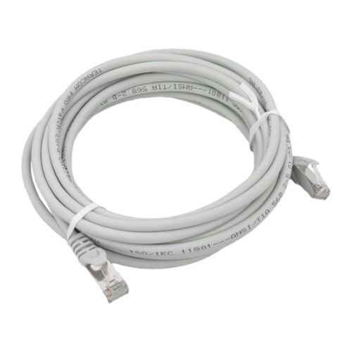 Патч-корд TERACOM PRO Cat.5E экранированный FTP оболочка LSZH серый (5.0м) | код TRP-5EFTP-LSH-5M-GY | EKF фото 2