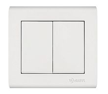 MANOLYA ВЫКЛЮЧАТЕЛЬ 2Х КЛАВИШНЫЙ | код 41001003 | Makel