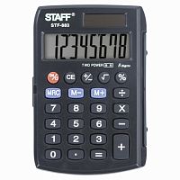 Калькулятор карманный STAFF STF-883 (95х62 мм), 8 разрядов, двойное питание, 250196 | код 250196 | STAFF