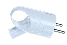 Вилка электрич. с заземл. угл. с ушком бел. 16А 250В (еврослот) UNIVersal А112