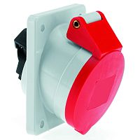 Розетка наклонная 16A, 5р(3P+N+PE), 6h, 400V, IP44, Bals фланец 85х85 12078 | код 12078 | Bals