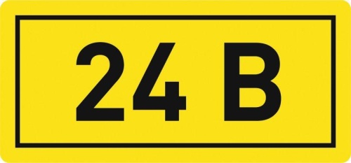 Наклейка 24В (10х15мм 1шт) | код. an-2-03 | EKF