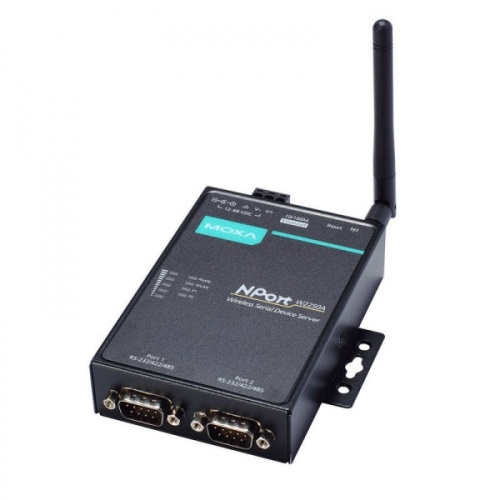 Сервер NPort W2250A-T-EU 2 Port Wireless Device Server, 3-in-1, 802.11a/b/g/n WLAN, 12-48 VDC, t:-40/+75, без адаптера питания | код 00-06078150 | MOXA