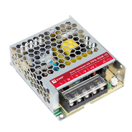 Блок питания 12В MPS-50W-12 Proxima | код mps-50w-12 | EKF Блок питания 12В MPS-50W-12 Proxima | код mps-50w-12 | EKF