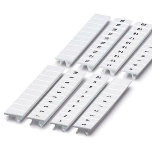 Маркировка для клемм, ширина 5 мм, L1,L2,L3,N,PE, вертикальная ориентация, 1шт.=полоса из 10 маркеров | код NUPUTUK-5-L1-PEV | DKC