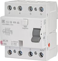 Реле дифференциальное (УЗО) 4р EFI-P4 16/0,1 тип AC (10kA) | код 002061620 | ETI