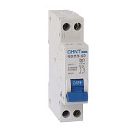 Автоматический выключатель NBH8-40 1P+N 40A 4.5kA х-ка C (CHINT) | код 190240 | CHINT
