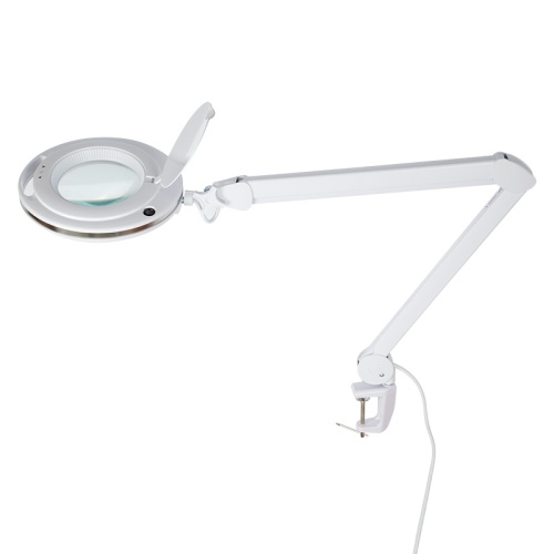 Лупа на струбцине REXANT, круглая, 3D, с подсветкой 60 LED, сенсорный регулятор яркости, белая | код 31-0531 | REXANT