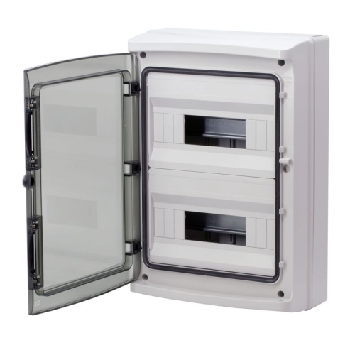 Щиток настенный с дверцей 24 мод.,IP65, серый, с клеммным блоком 63А | код. RB24W6TGD | DKC фото 2 Щиток настенный с дверцей 24 мод.,IP65, серый, с клеммным блоком 63А | код. RB24W6TGD | DKC фото 2