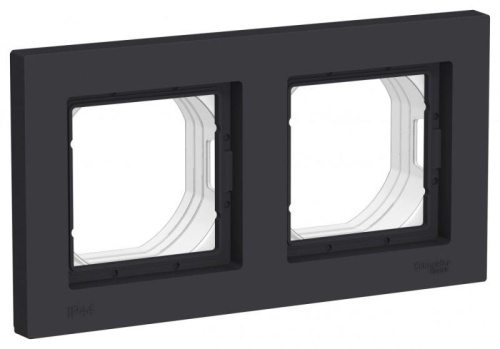 ATLASDESIGN AQUA 2-постовая РАМКА IP44, КАРБОН | код ATN441002 | Schneider Electric
