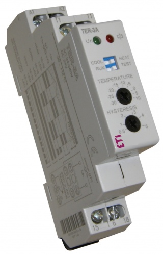 Термостат TER-3F (0...+60) AC/DC (функция нагрева) 24-240 AC/DC (1x16A_AC1) | код 002471845 | ETI