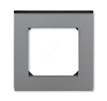 Рамка Levit 1 пост сталь / дымчатый чёрный | код 3901H-A05010 69W | ABB
