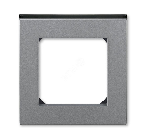 Рамка Levit 1 пост сталь / дымчатый чёрный | код 3901H-A05010 69W | ABB