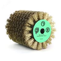 Щетка для Makita 9741, Д100x120x12,7+2 отв, ворс гофр латунир-я сталь 0,35 по дереву (3-301) | код MAK100120GOLDE | Cazzola