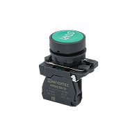 Кнопка плоская зеленая, маркировка START, 1NO, IP65, пластик MTB5-AA31591 | код 137242 | MEYERTEC