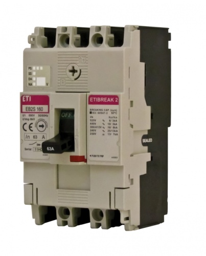 Авт. выключатель EB2S 160/3HF 160A (40kA, фикс./фикс.) 3P | код 004671863 | ETI