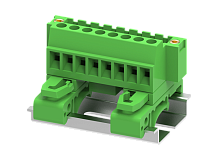 MC-PC5.08V17C-TF Разъём штекерный MC, шаг 5.08мм,17 конт. для DIN-рейки, фланц.,зел., шт | код MC-PC5.08V17C-TF | SUPU