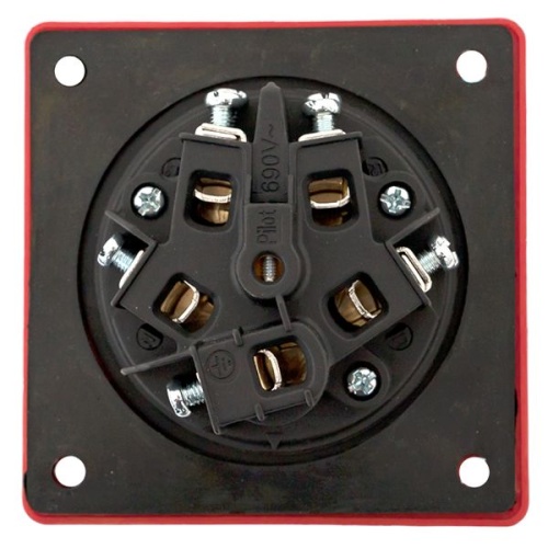 Розетка стационарная внутренняя 3352 3Р+РЕ+N 63А 380В IP67 PROxima | код ps-3352-63-380 | EKF фото 5