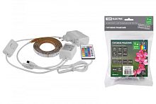 Комплект светодиодной ленты SMD5050-30 LED/м-12 В-7,2 Вт/м-IP20-RGB (1 м), 12 Вт, IR-контроллер TDM | код SQ0331-0228 | TDM