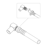 Переход гнездо F - гнездо TV угловой (05-4312) | код 05.12 | REXANT