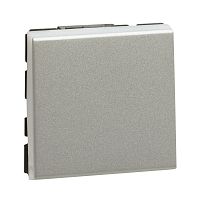 Кнопочный выключатель - Программа Mosaic - 2 модуля - 6 A - алюминий | код 079240L | LEGRAND