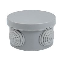 Коробка распаячная КМР-040-039 с крышкой наружная (85х40) 4 мембранных ввода IP54 розничный стикер PROxima | код plc-kmr-040-039-r | EKF