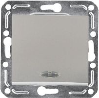 Выключатель 1-кл. СП V01-15-V12-М 10А IP20 с индикацией механизм серебр. Volsten 10027