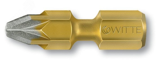 Бита PZ2 x 25 мм 1/4'' BITFLEX Diamond алмазное напыление | код 280122000 | WITTE