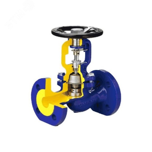 Клапан запорный чугунный 234A 125 Ру16 Тмакс 300С фланцевый со штурвалом сильфонный | код 234A125C01 | Zetkama