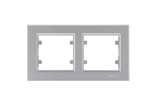 Рамка 2-м Karea горизонт. серебр. Makel 56065702 Рамка 2-м Karea горизонт. серебр. Makel 56065702