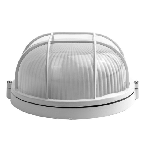 Светильник 1101S C01 NEW НБП 03-100-002 УХЛ1 "Решетка" 100Вт 230В до 130град.C круг бел. Camelion 13663 фото 3