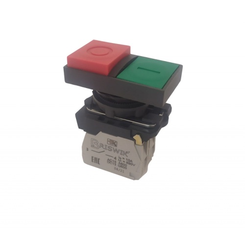 Выключатель Briswik КМЕ 9204м зел-красн IP65Н УХЛ2 10А 0но+4нз | код aB-FC-3Ai-0645 | Briswik