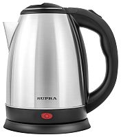Чайник электрический Supra KES-1801S 1.8л. 1500Вт серебристый/черный корпус: металл/пластик (1553) | код 681377 | SUPRA