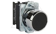 Кнопка плоская PB1S, черная, с фиксацией, без подсветки, 1NO, 6A 230VAC/24VDC, 22mm, IP65 | код PB1S-10T/k | АРТ