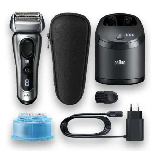 Бритва сетчатая Braun Series 8 8467 CC реж.эл.:4 питан.:аккум. черный | код 2004186 | Braun
