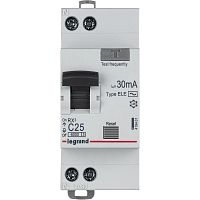 Выключатель автоматический дифференциальный RX3 1п+N 25А C 30мА тип AC | код. 419401 | Legrand 
